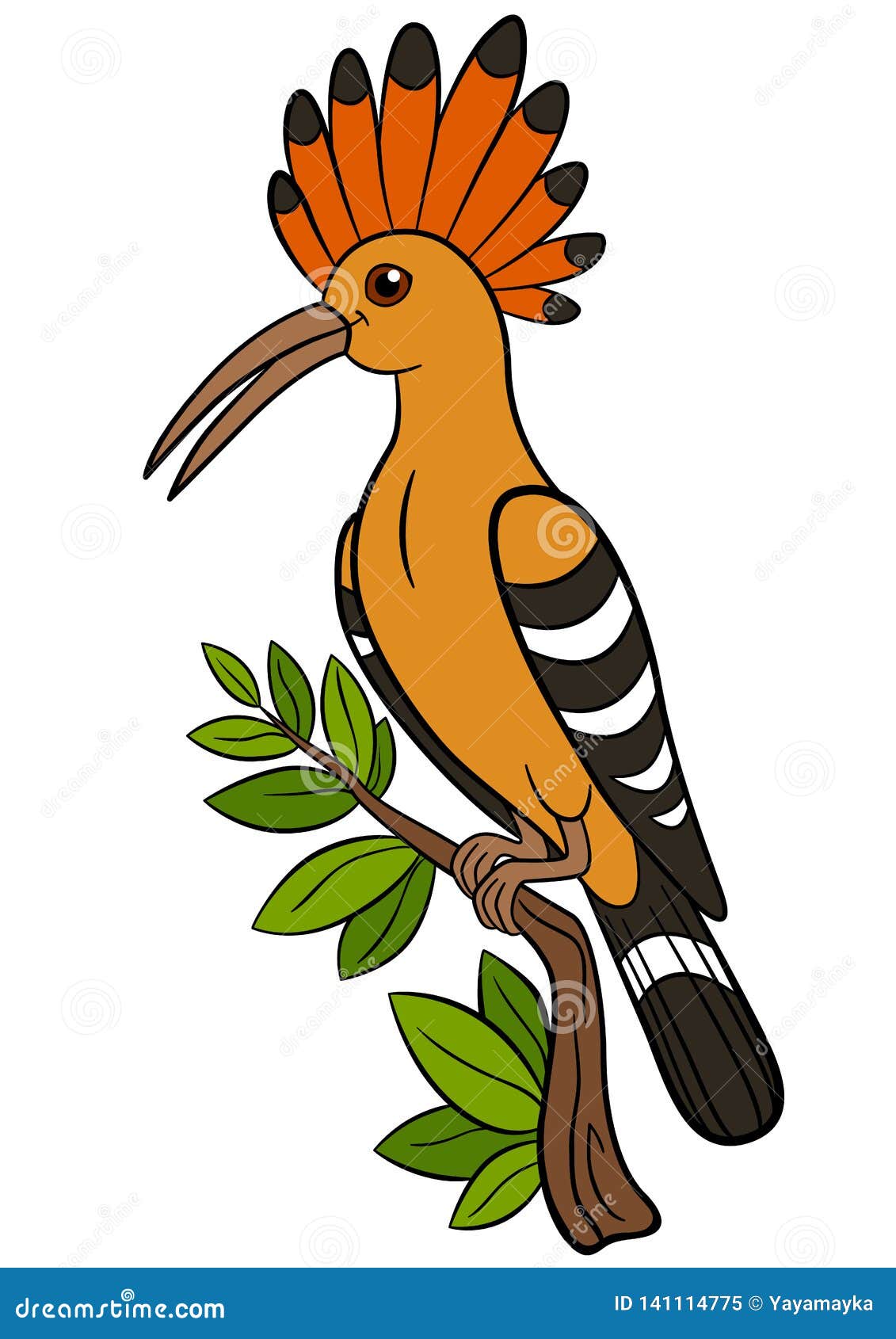 Cartoon Hoopoe